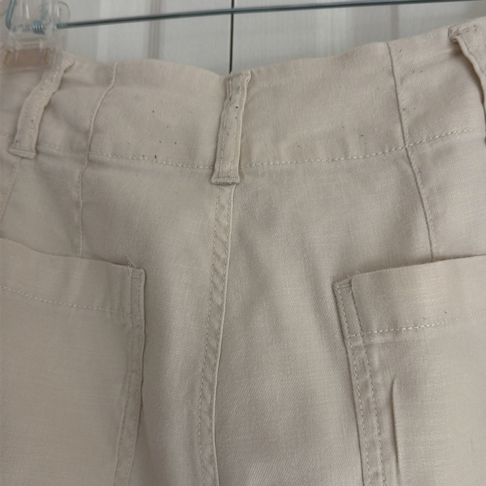 Maeve The Colette Cream Chalk Wide Leg Crop Pant 28 - Picture 5 of 9